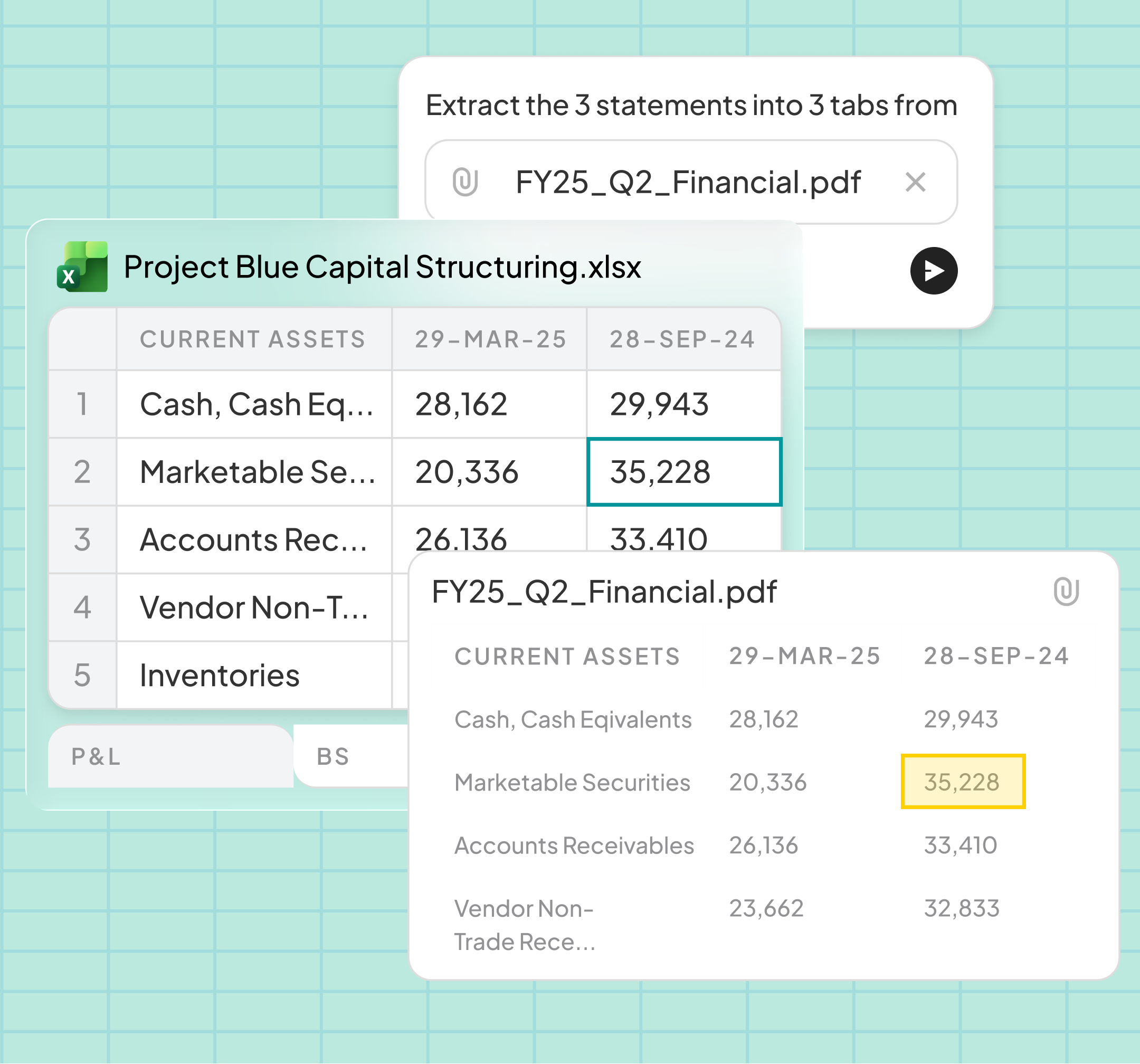 Data dump to structured Excel
